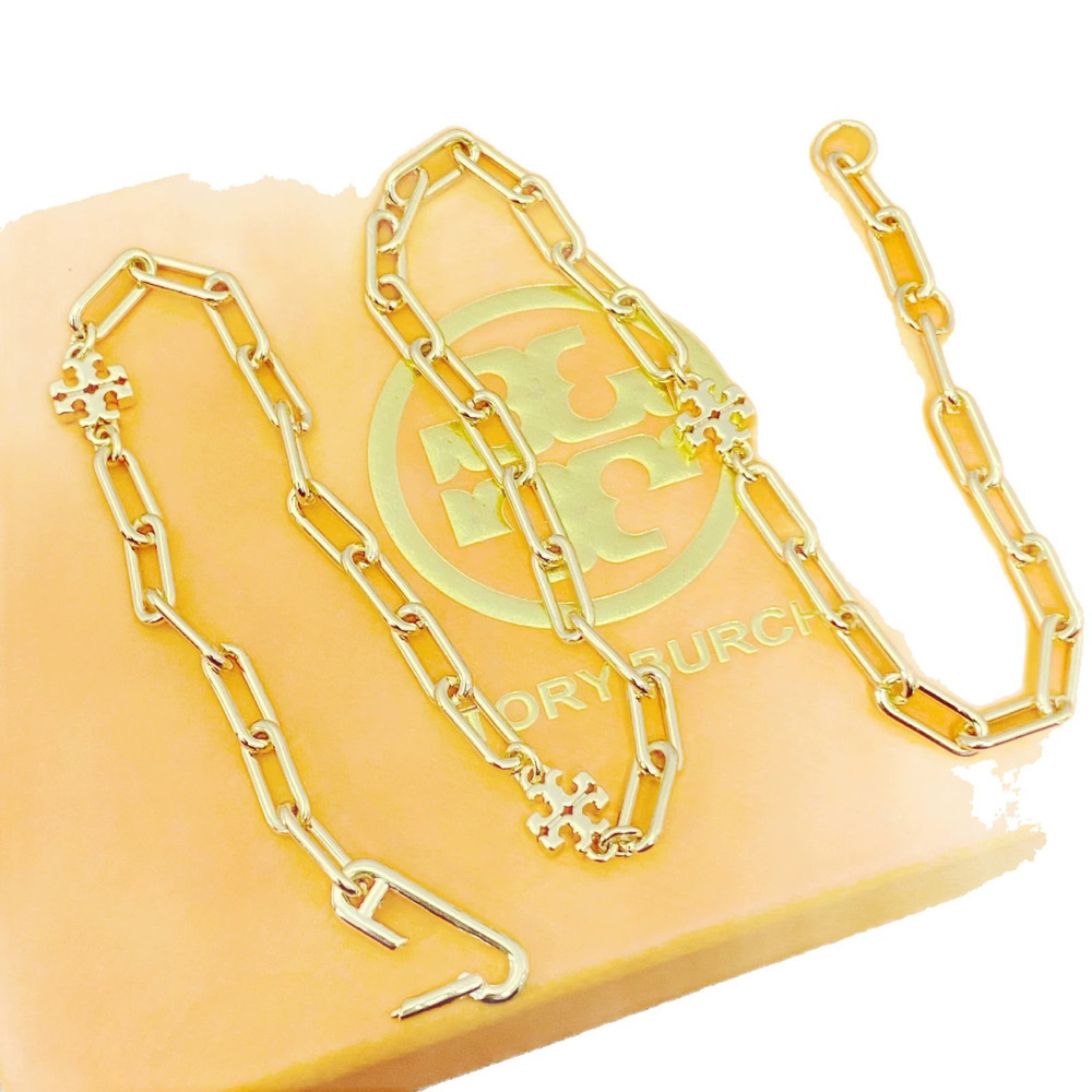 Tory Burch Stainless Steel Paperclip Clasp Choker Bracelet - Picture 5 of 7